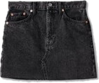 Mango Spódnica jeansowa Hailey 57050291 Czarny Regular Fit