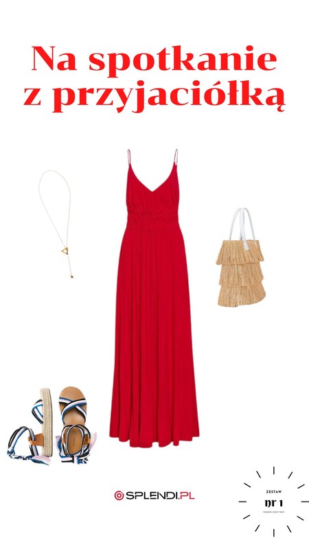 Czerwona sukienka na spotkanie z przyjaciółką