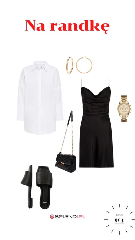 Stylizacja z białą koszulą na randkę