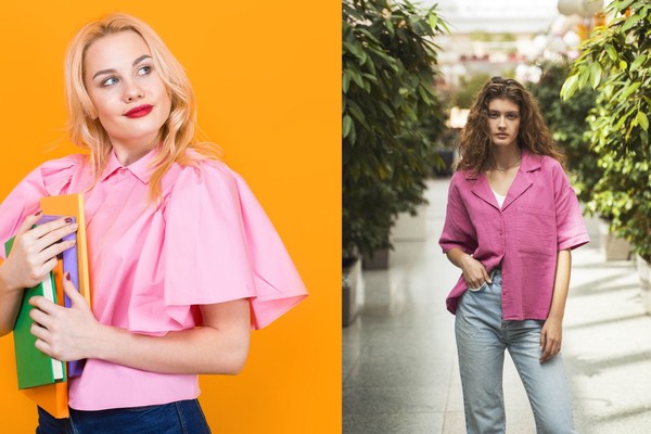 Różowa koszula do czego nosić