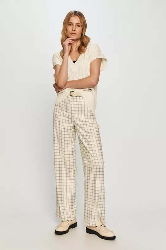 Szerokie eleganckie spodnie damskie