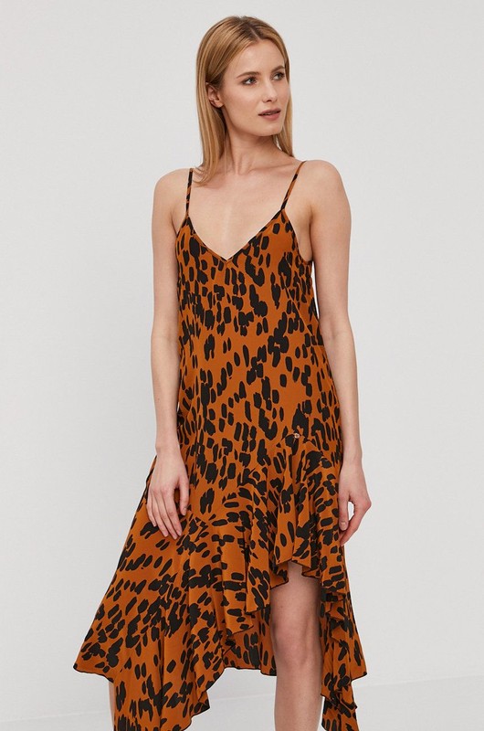 Sukienka trapezowa na lato dla rozmiaru plus size