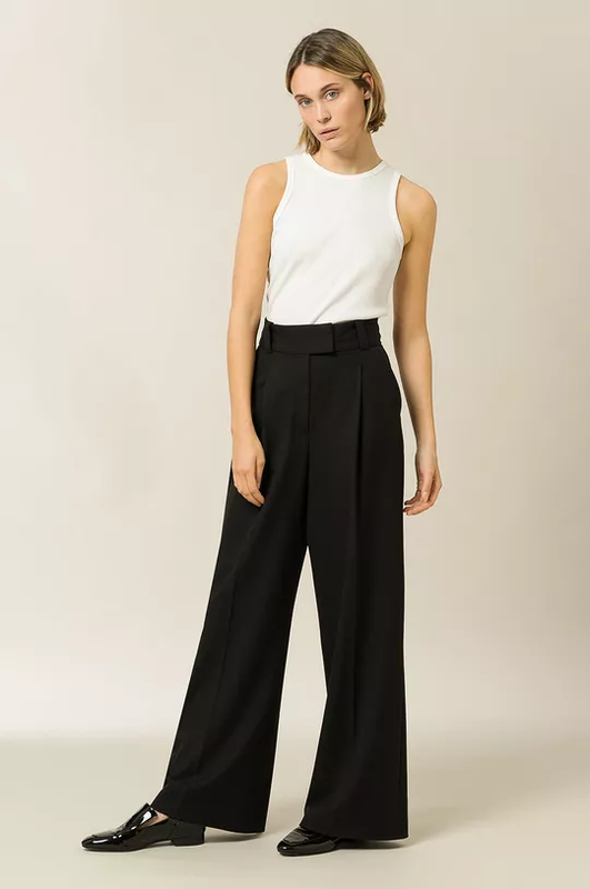 Szerokie eleganckie spodnie damskie