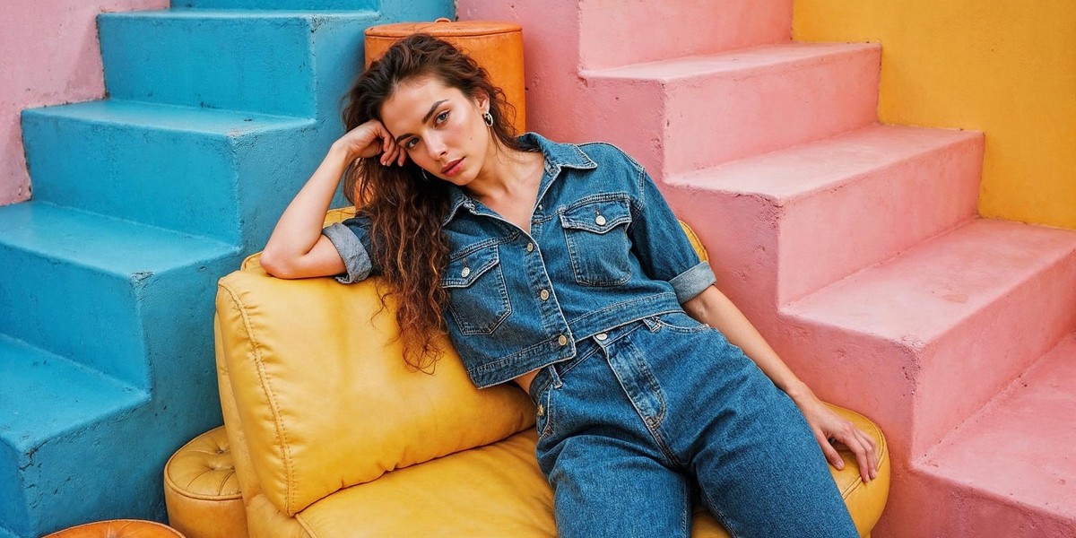 atrakcyjna kobieta ubrana w jeans