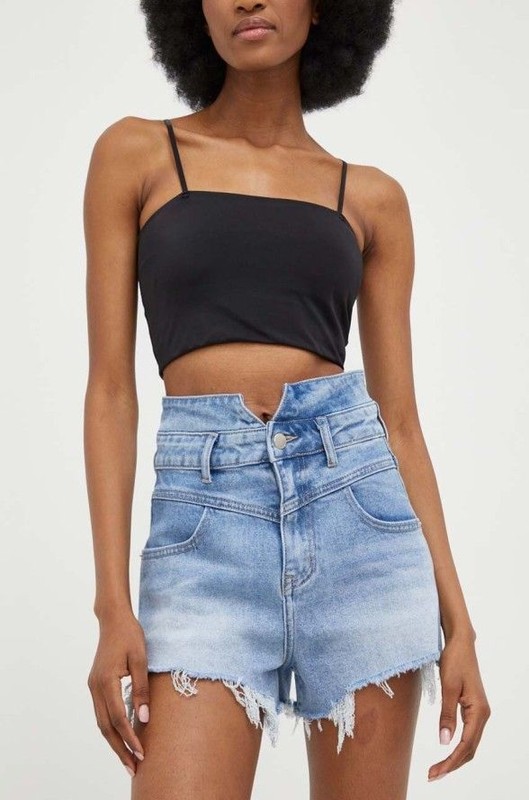 Answear Lab szorty jeansowe high waist