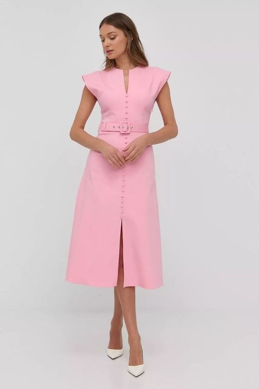 Różowa sukienka na komunię dla mamy