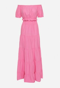 Fuksjowy 2-częściowy Komplet z Wiskozy z Hiszpańskim Topem i Spódnicą Kinzley