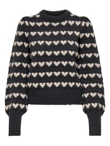 JDY Sweter w kolorze antracytowo-białym rozmiar: XL