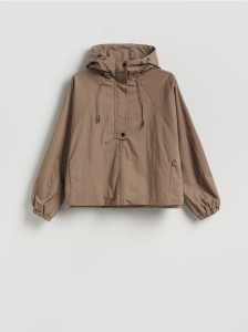 Parka z kapturem - brązowy
