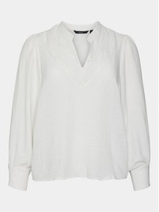 Vero Moda Curve Bluzka Chris 10301893 Biały Regular Fit