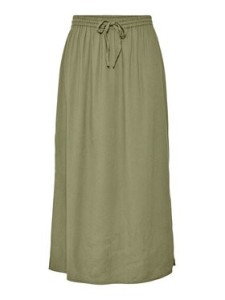 Pieces Spódnica midi Pia 17151888 Zielony Regular Fit