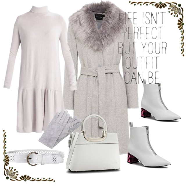 Dzianinowa sukienka na zimę