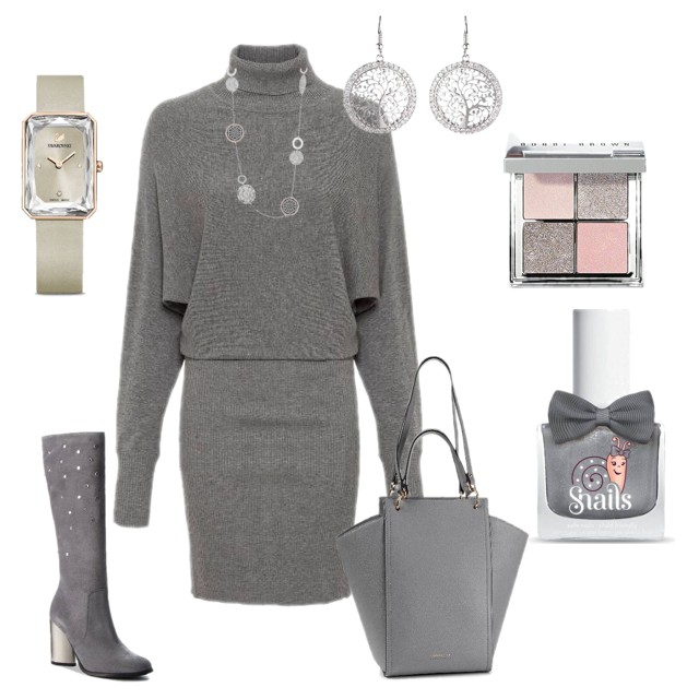 Dzianinowa sukienka na jesień