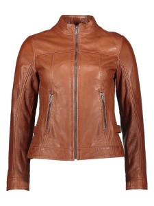 Bugatti Skórzana kurtka w kolorze jasnobrązowym rozmiar: 36