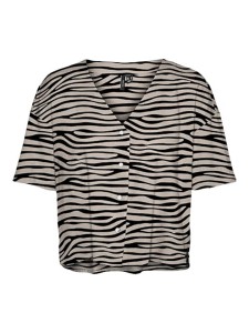 Vero Moda Koszulka w kolorze czarno-beżowym rozmiar: L