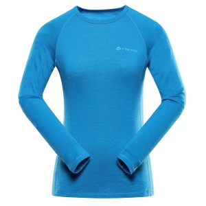 Damska koszulka turystyczna z wełną merino 87% Alpine Pro Merena