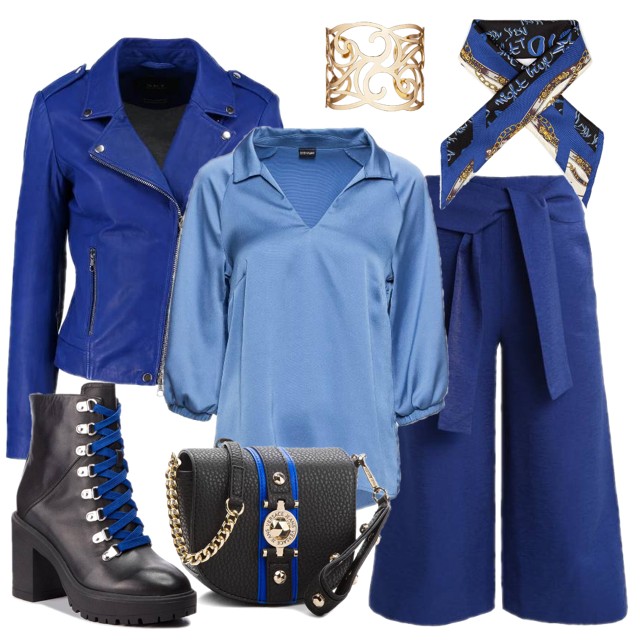 Granatowy total look na eleganckie okazje