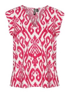 Pieces Bluzka Nya 17147804 Różowy Regular Fit