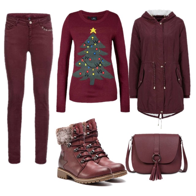 Stylizacja ze świątecznym swetrem