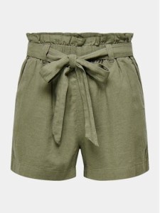 JDY Szorty materiałowe Say 15225921 Zielony Regular Fit