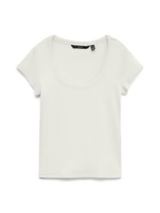 Vero Moda T-Shirt Chloe 10344953 Biały Slim Fit