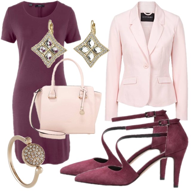 ELEGANCKI CZARNY BEZ I RÓŻ