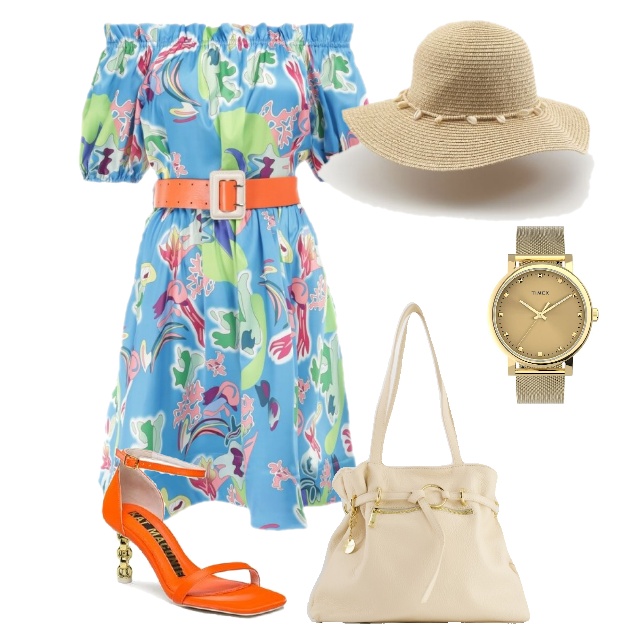 Sukienka hiszpanka w kwiaty - outfit w stylu boho