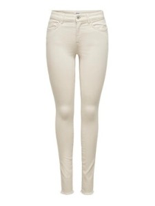 ONLY Jeansy 15218655 Écru Skinny Fit