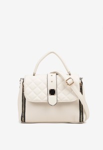 Biała Torebka Ozdobiona Pikowaniem z Rączką Lanerith
