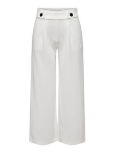 JDY Spodnie materiałowe Geggo 15208430 Biały Wide Leg