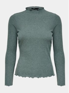 ONLY Bluzka Emma 15180040 Zielony Slim Fit