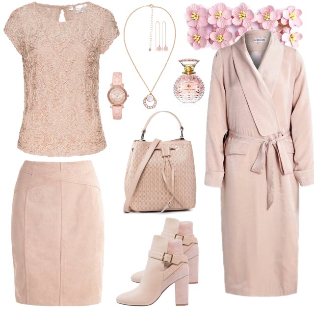 Elegancka stylizacja - pudrowy róż