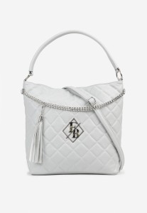 Niebieska Torebka Shopperka z Pikowaniem i Paskiem Lanarista