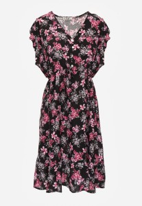 Czarna Sukienka z Wiskozy Philameia