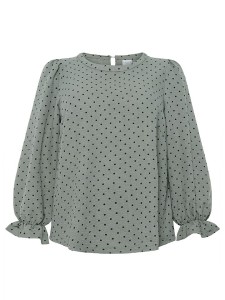 Kaffe Bluzka w kolorze zielono-czarnym rozmiar: 52