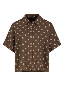 Sublevel Bluzka w kolorze brązowo-kremowym rozmiar: M/L