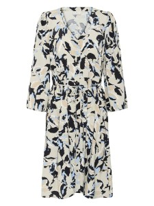 Kaffe Sukienka w kolorze beżowo-czarnym rozmiar: 40