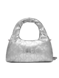 Calvin Klein Torebka Puffy Aop Mini Bag With Strap LV04F3444G Srebrny