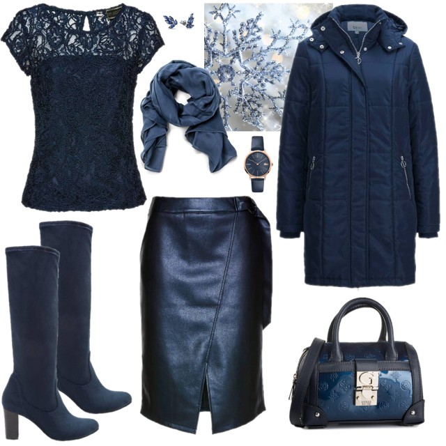 Z czym nosić granatowy płaszcz?