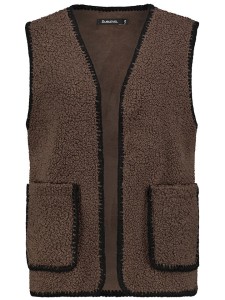 Sublevel Kamizelka pluszowa w kolorze ciemnobrązowym rozmiar: M/L
