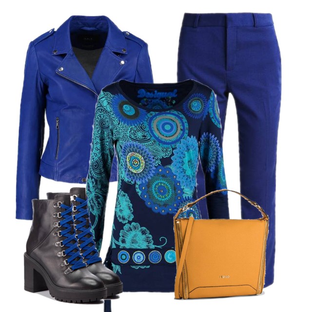 Jak nosić granatową ramoneskę?