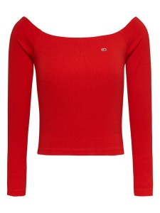 TOMMY JEANS Sweter w kolorze czerwonym rozmiar: L