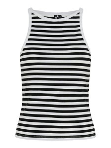 Pieces Top "Jane" w kolorze czarno-białym rozmiar: XL