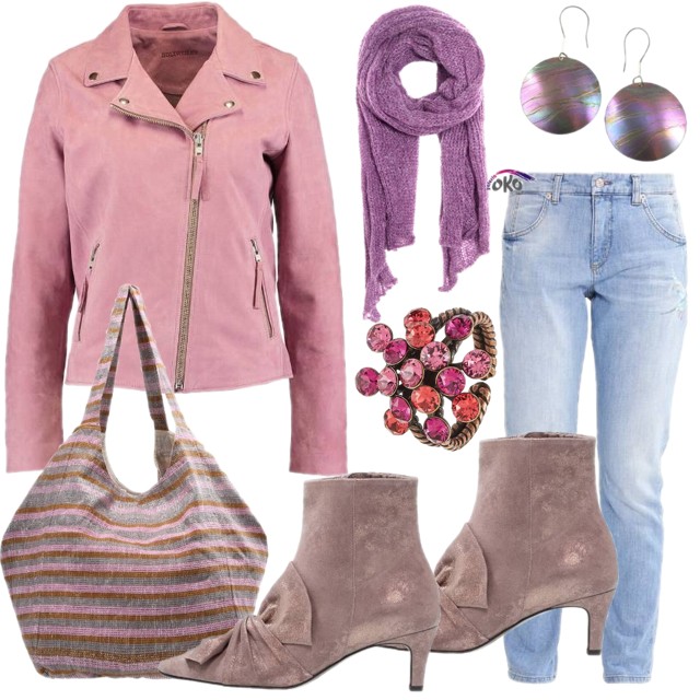 Spacer w kolorze fioletu