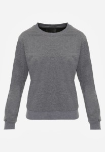 Ciemnoszara Bluza z Bawełną Ozdobiona Ściągaczami Hilani