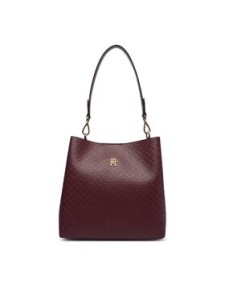 Tommy Hilfiger Torebka Th Icon Shoulder Bag Mono AW0AW19000 Bordowy