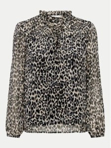 ONLY Bluzka Ditsy 15229700 Czarny Regular Fit