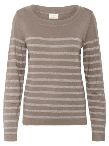 Kaffe Sweter w kolorze szarobrązowym rozmiar: S