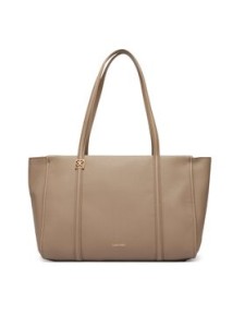 Calvin Klein Torebka Emblem Hw Pebble Tote LV04F3424G Beżowy