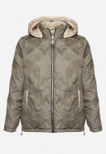 Zielona Kurtka Dwustronna z Odpinanym Kapturem Frolbia